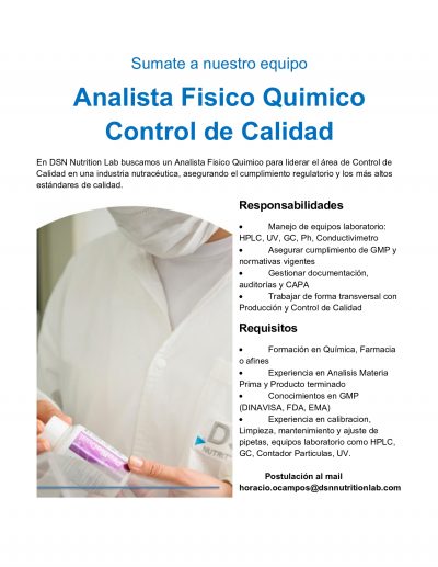 Analista Control Calidad